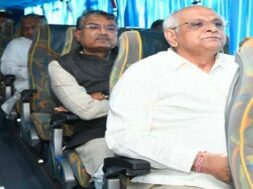 CM BUPENDRA PATEL, BUS TOUR