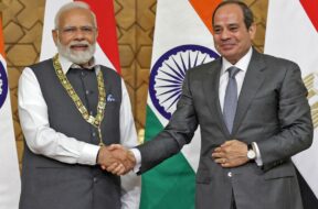 PM Narendra Modi being conferred with the ‘Order of Nile’ award  by Egyptian President Abdel Fattah El-Sisi