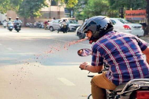 spitting on road-1